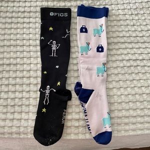 BUNDLE of Two Pairs Figs Compression Socks LIMITED EDITION